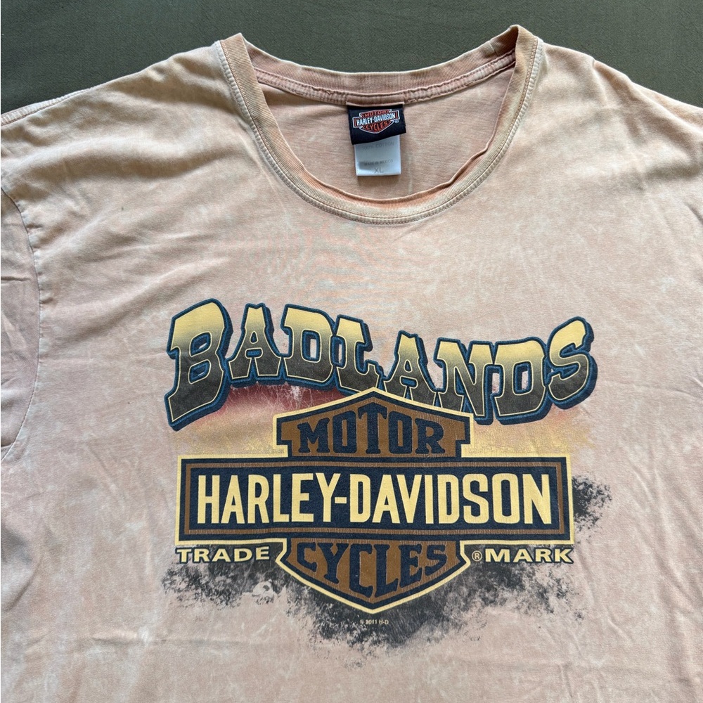 Harley-Davidson Badlands South Dakota XL T-Shirt Distresssed